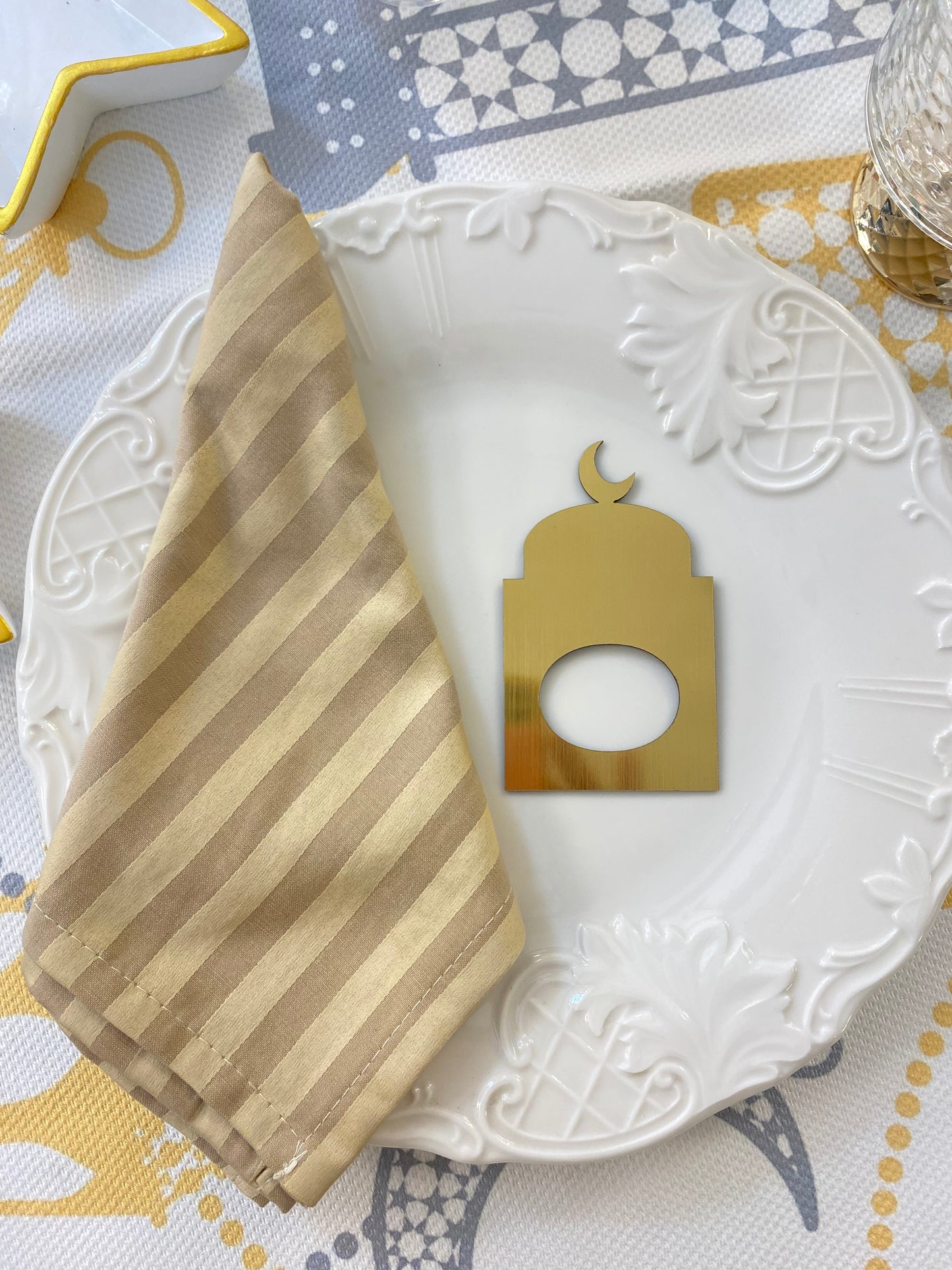 Gold Napkin Rings Set
