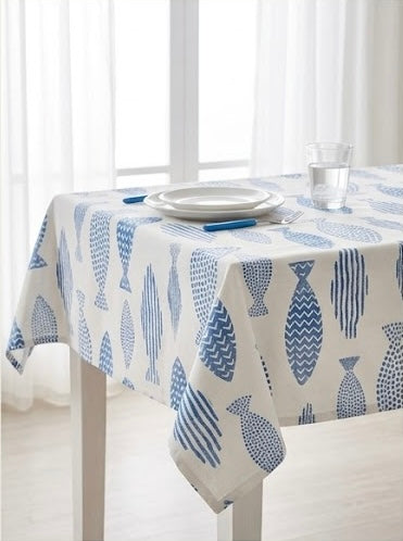 Blue Fish Tablecloth