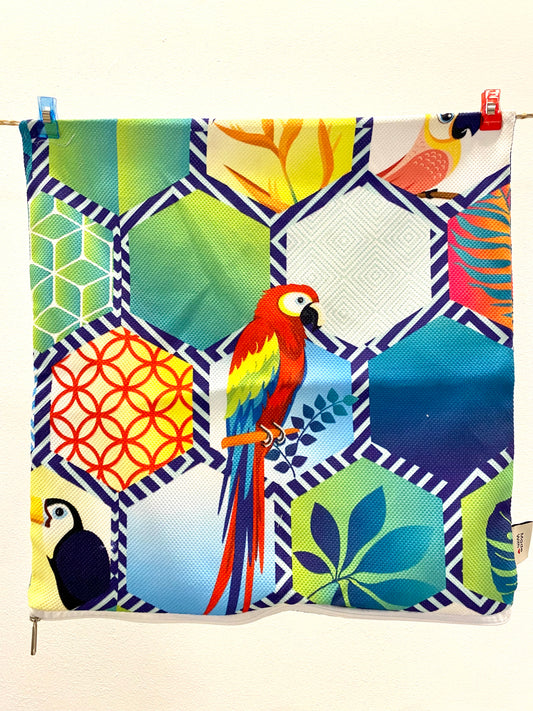Parrot cushion cover