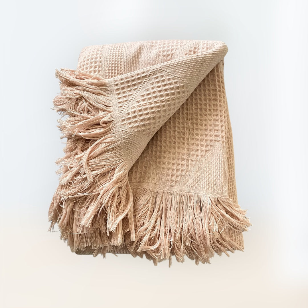 Cotton coverlet - Light powder pink