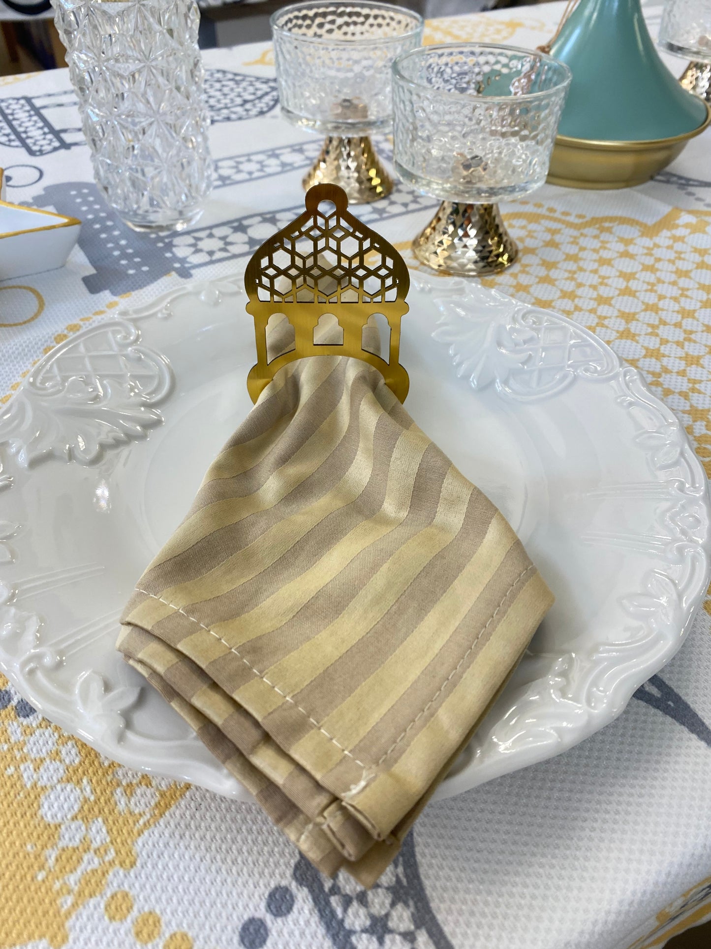 Gold Napkin Rings Set