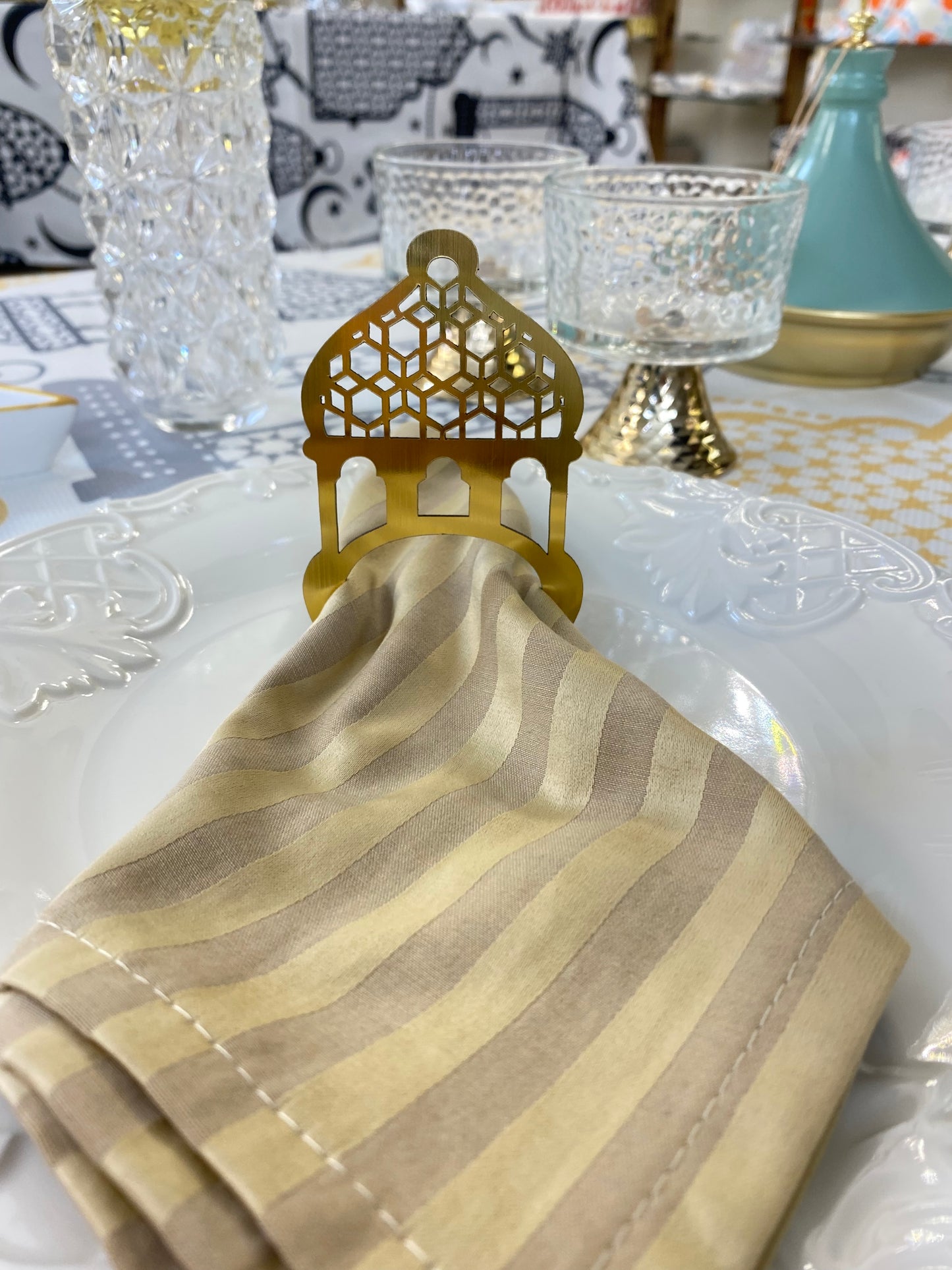 Gold Napkin Rings Set