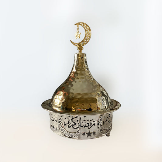 Silver Serving Bowl With Lid