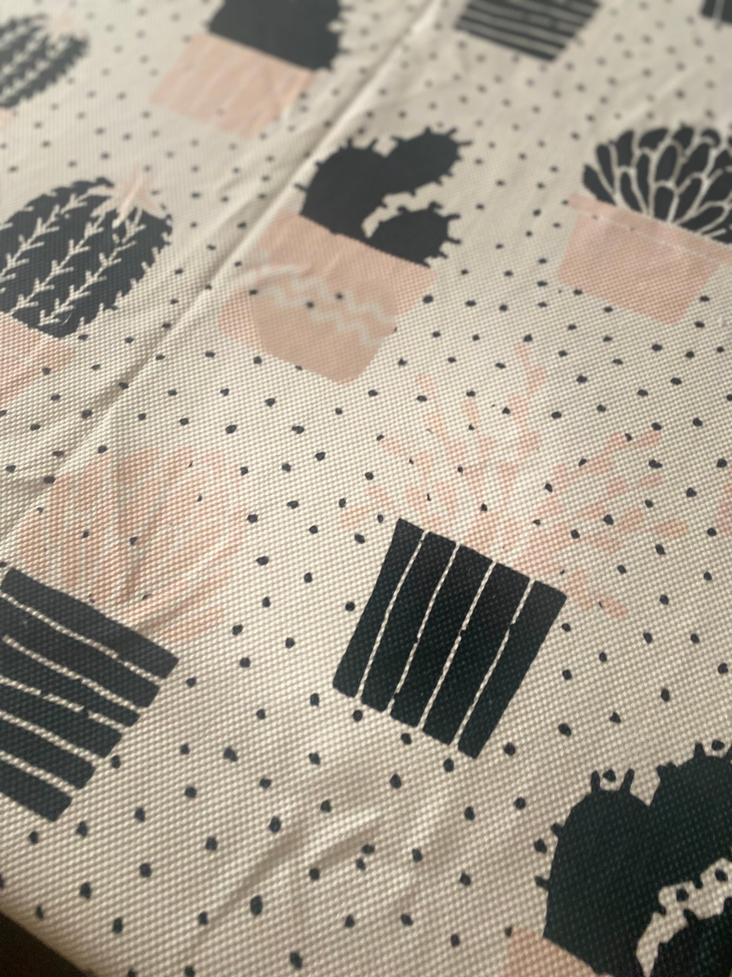 Black Cactus Tablecloth