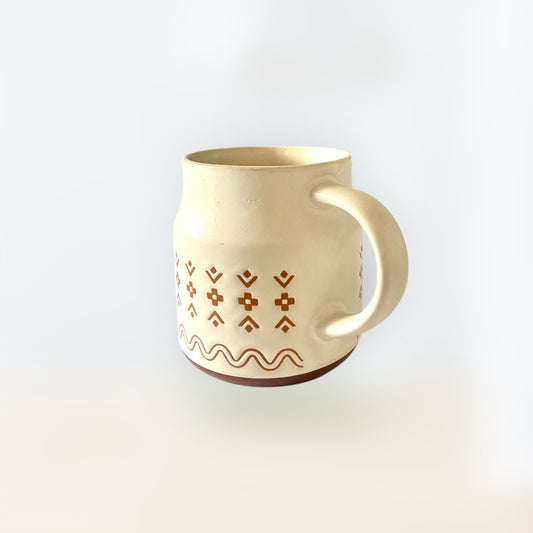 Pottery porcelain mug