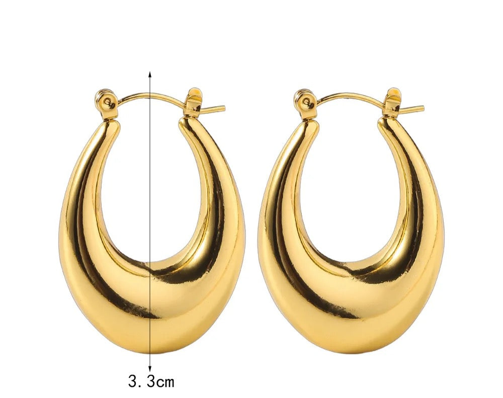 Oval Chubby Earrings