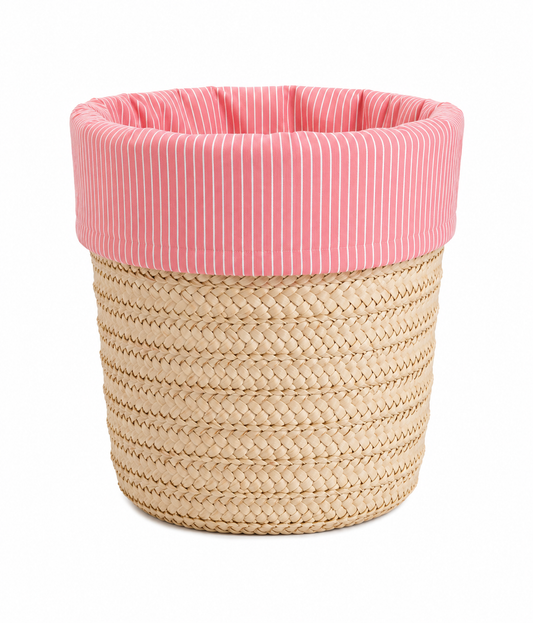 Blush Palm Leaves Basket