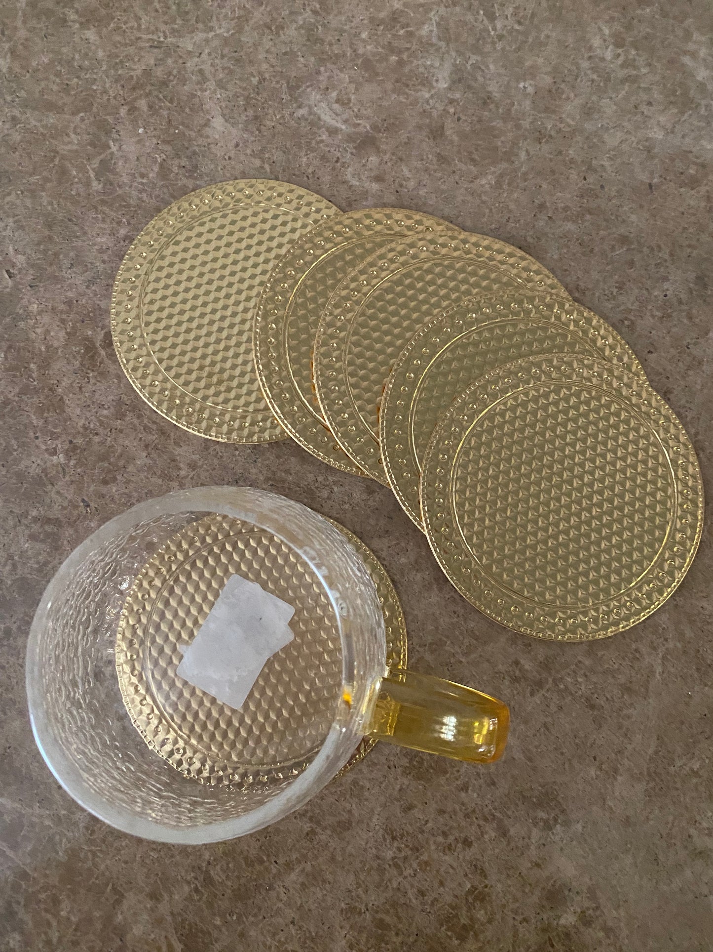 Gold coaster set