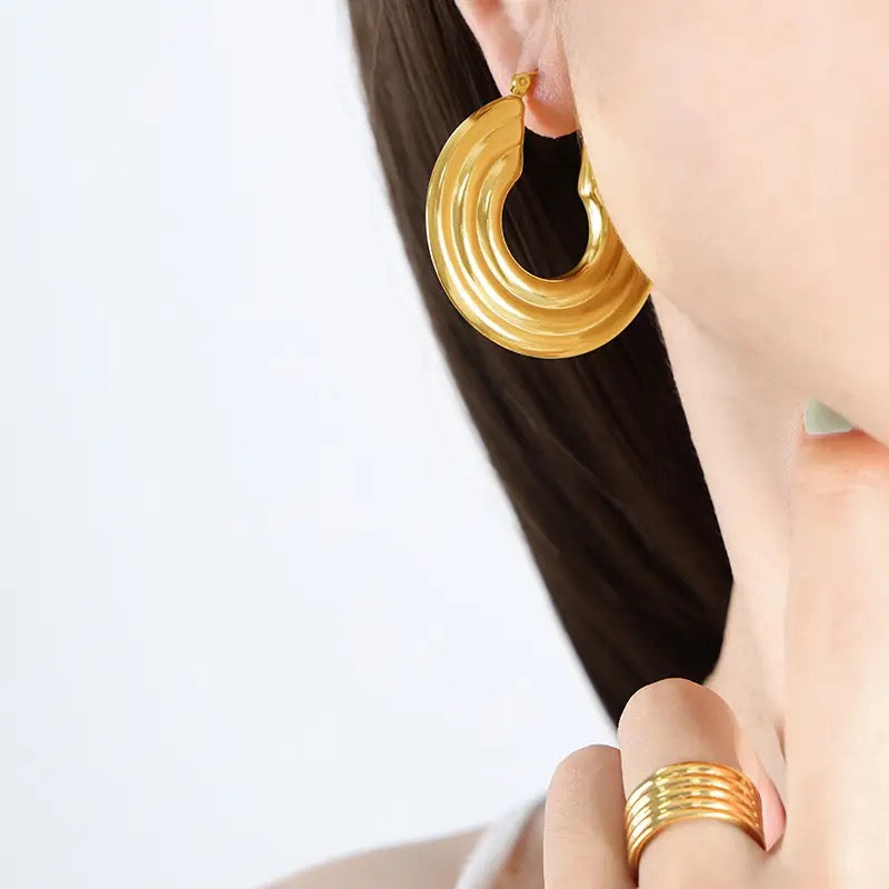 Vintage Huggies Earrings.