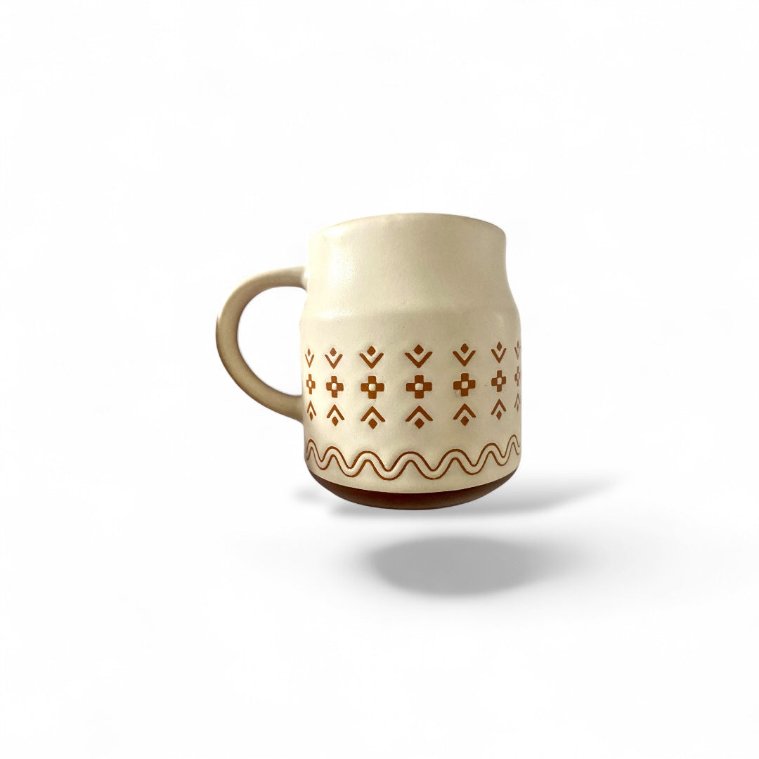 Pottery porcelain mug