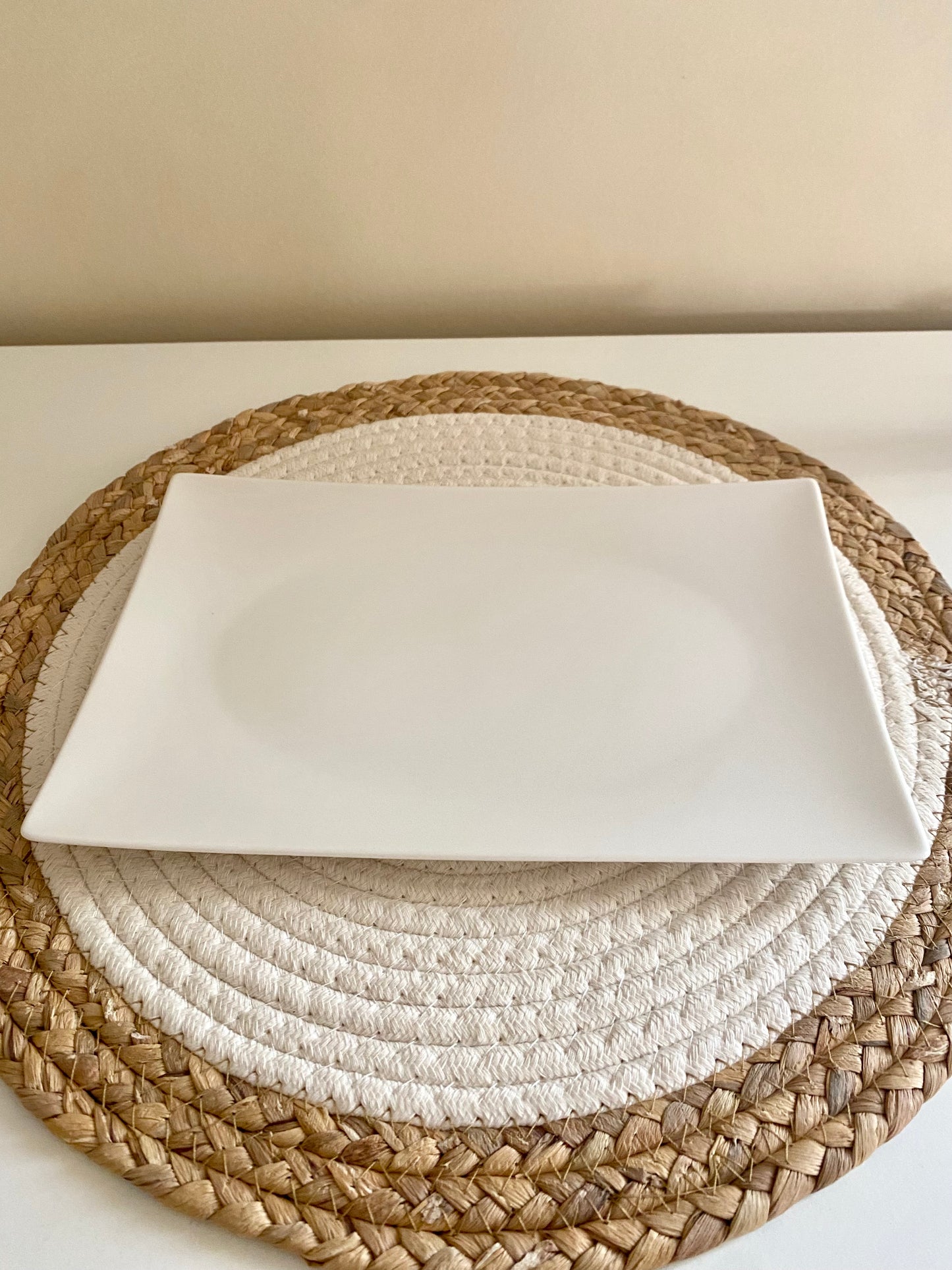 Off white serving platter