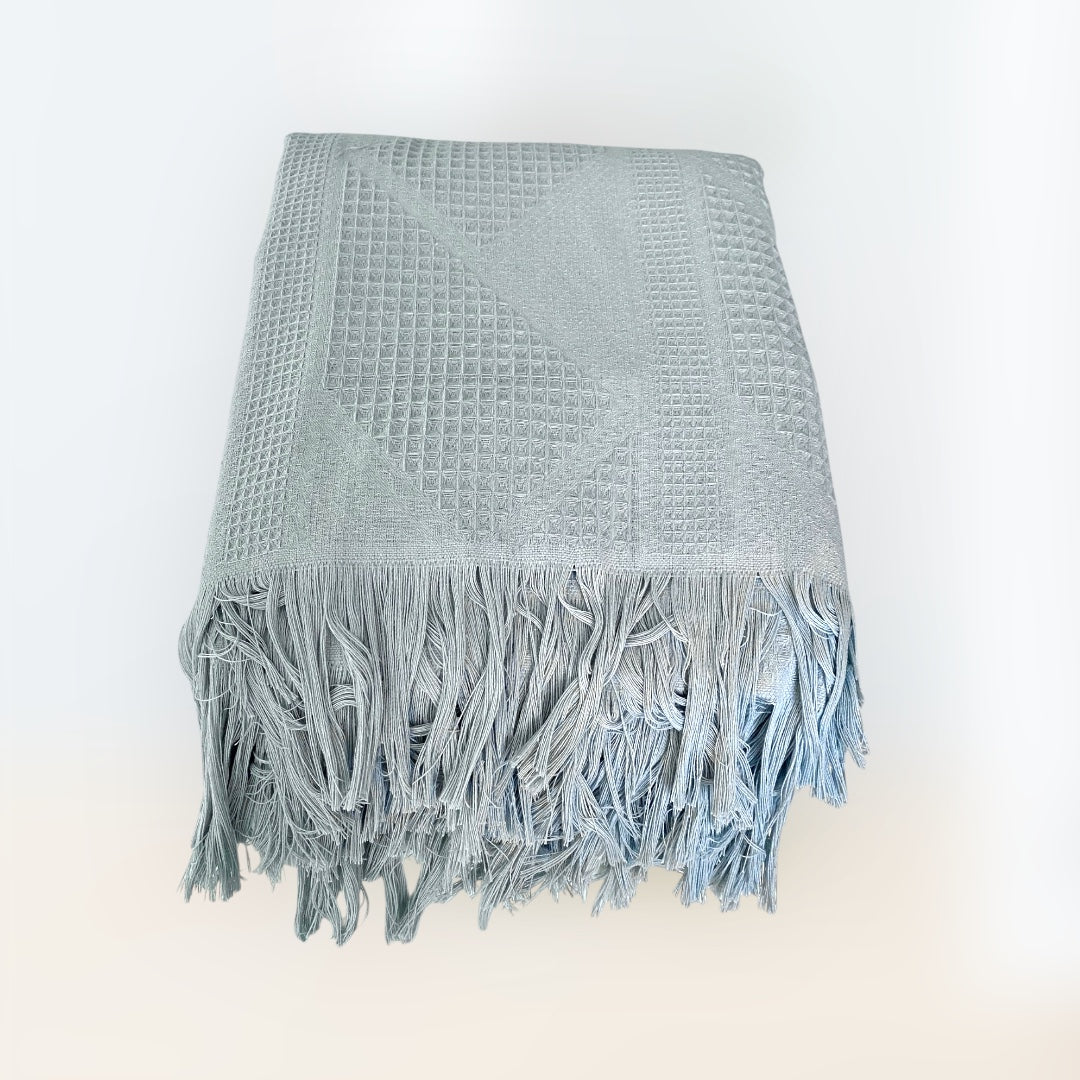 Cotton coverlet-eucalyptus