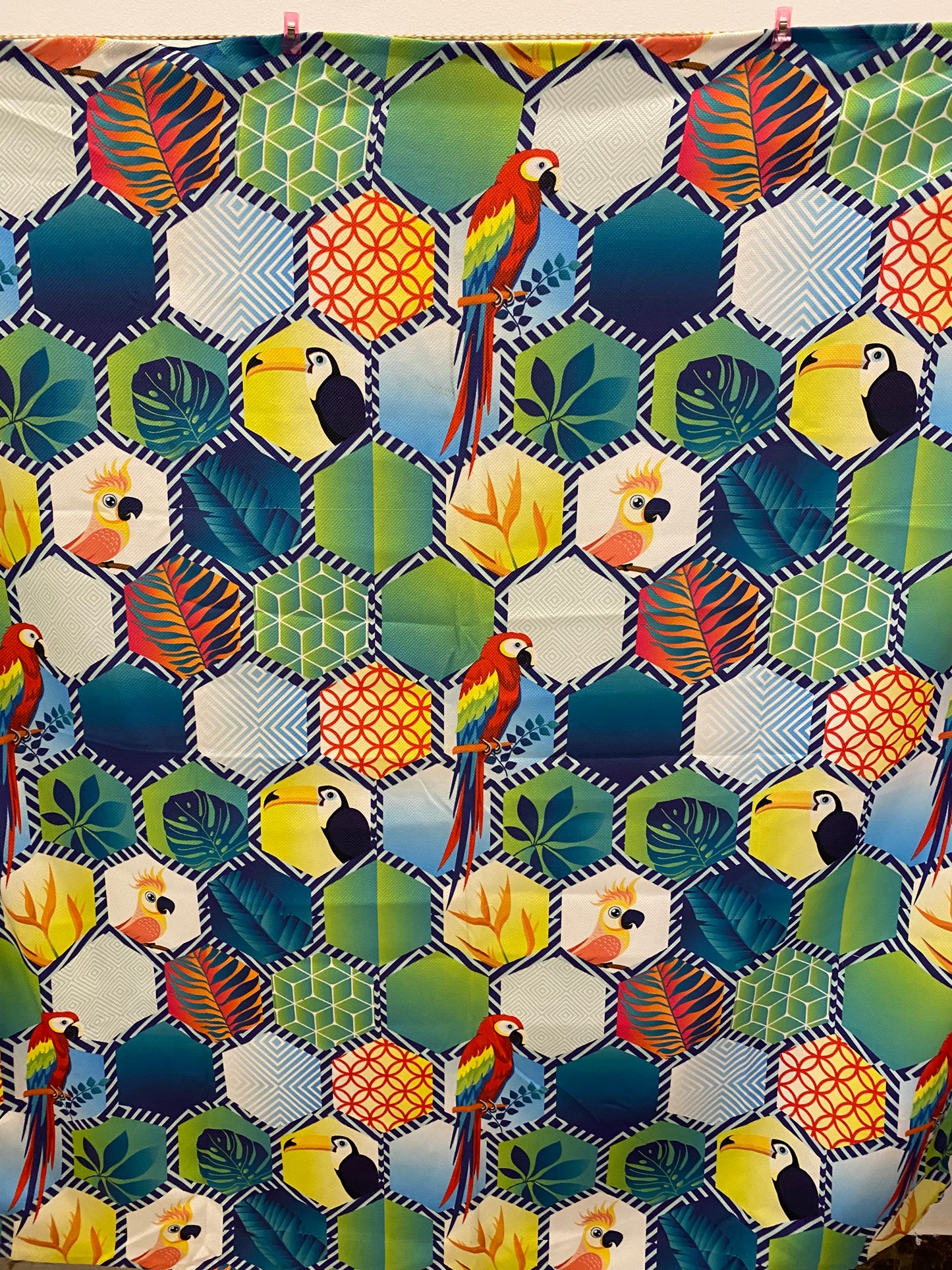 Beach mat - parrots