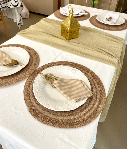 Ribbed Chiffon Runner