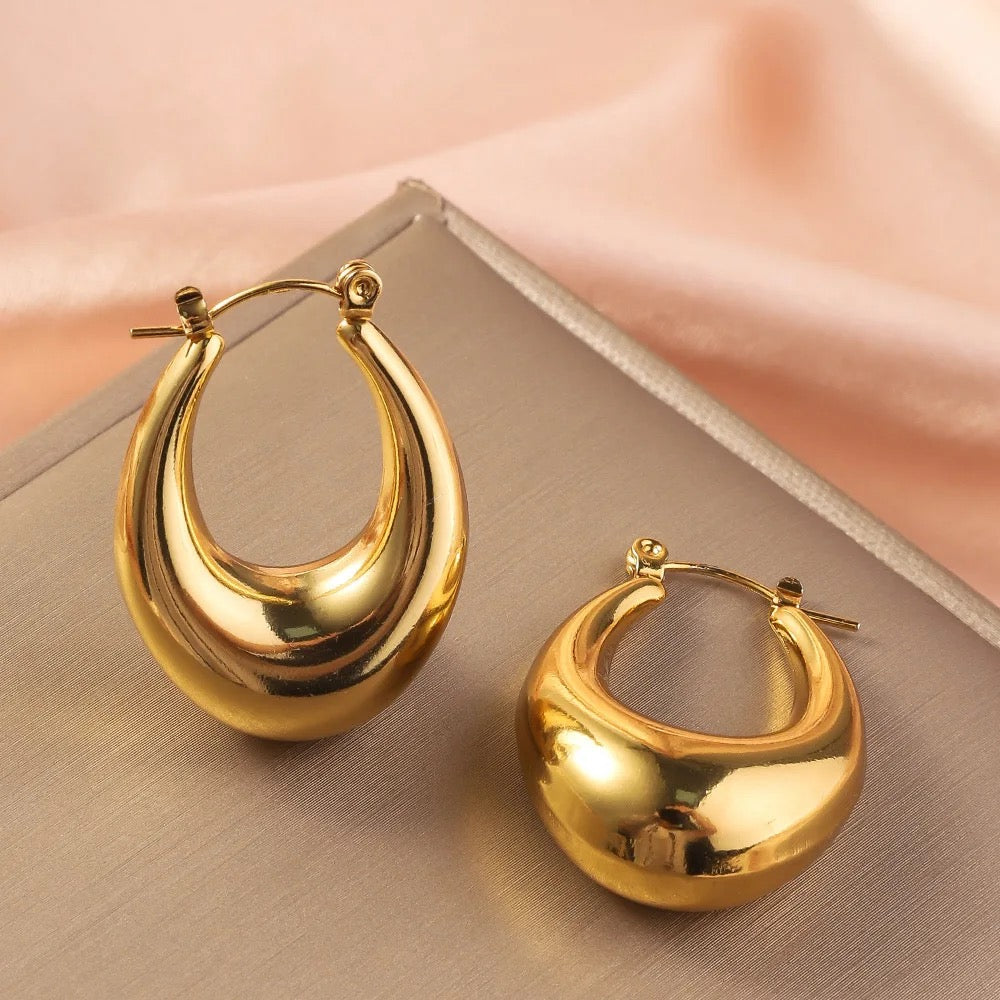 Oval Chubby Earrings