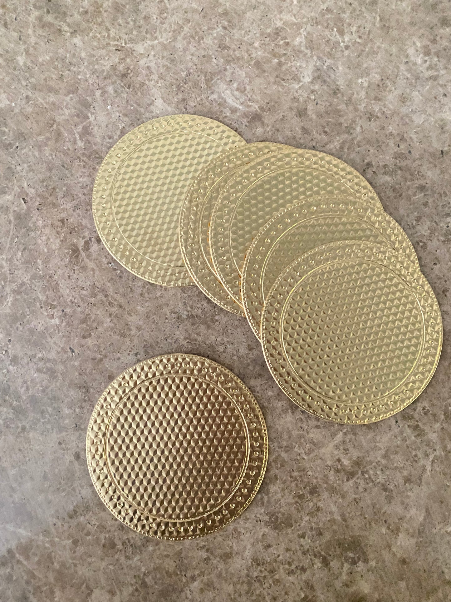 Gold coaster set