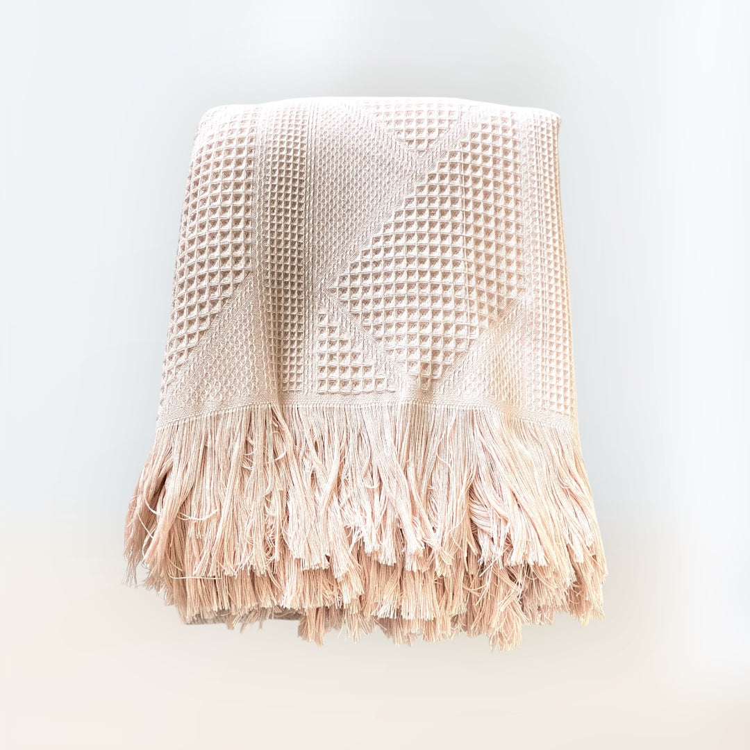Cotton coverlet - Light powder pink