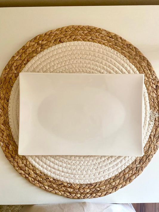 Off white serving platter
