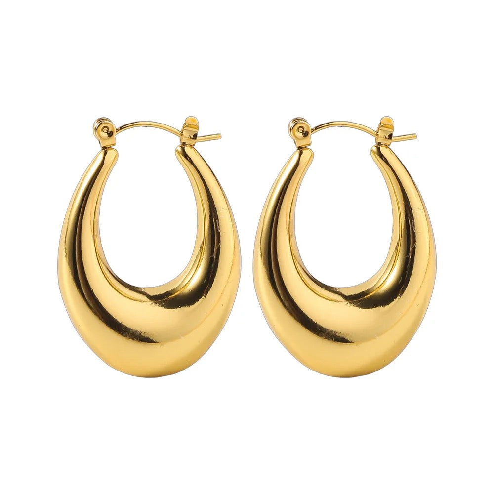 Oval Chubby Earrings