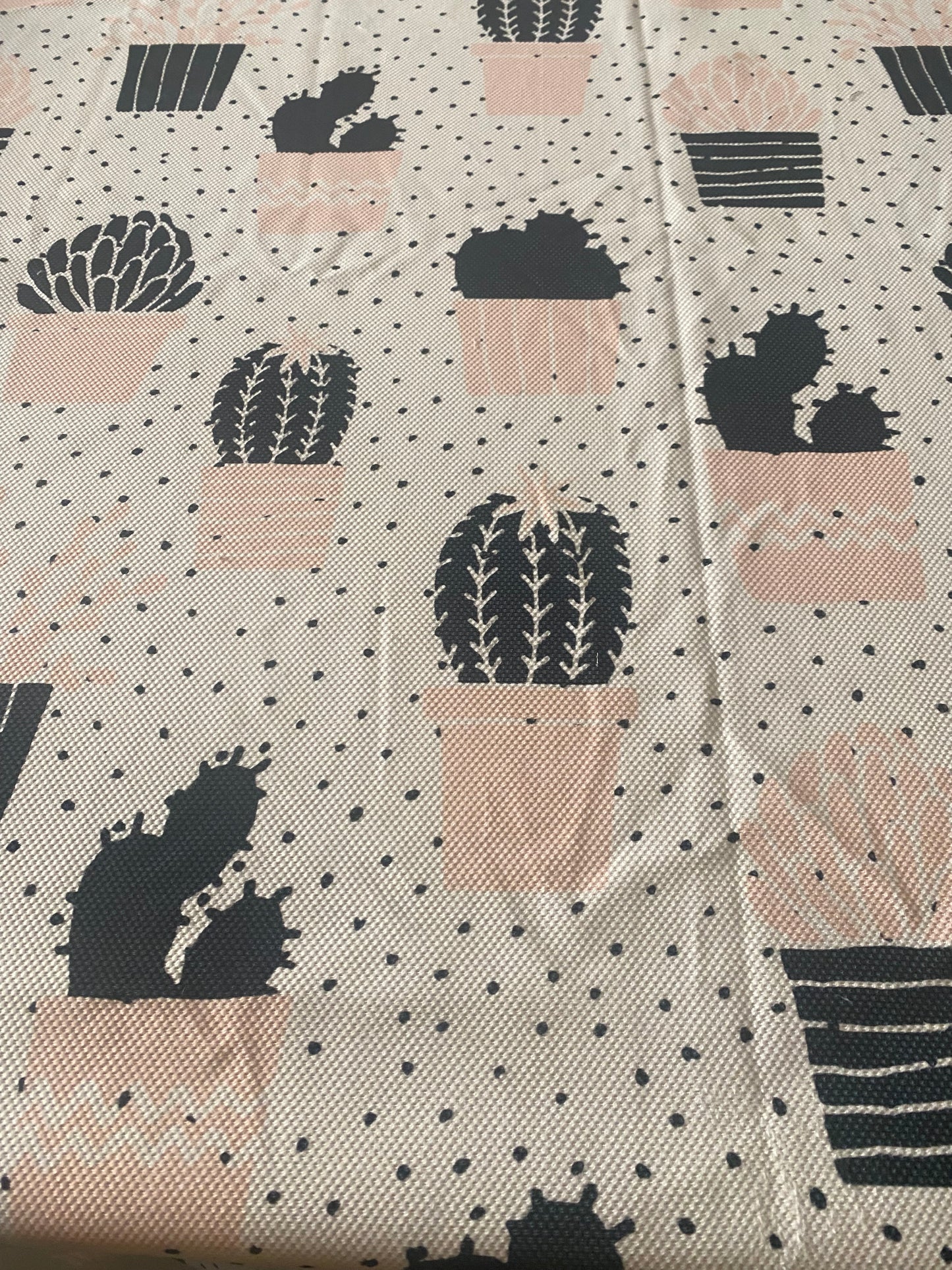 Black Cactus Tablecloth