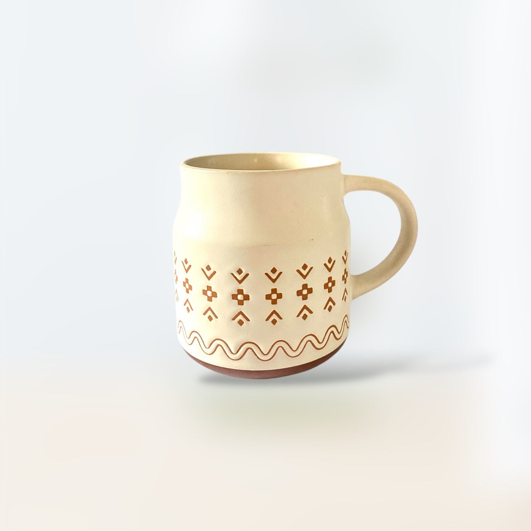 Pottery porcelain mug