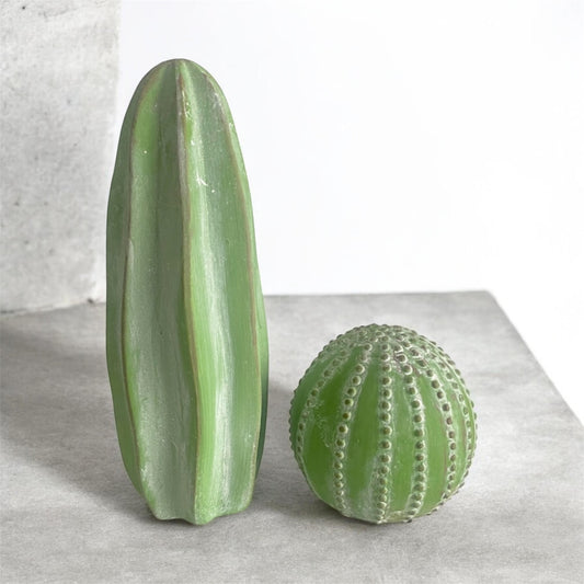 Sage Cactus Sculpture Set