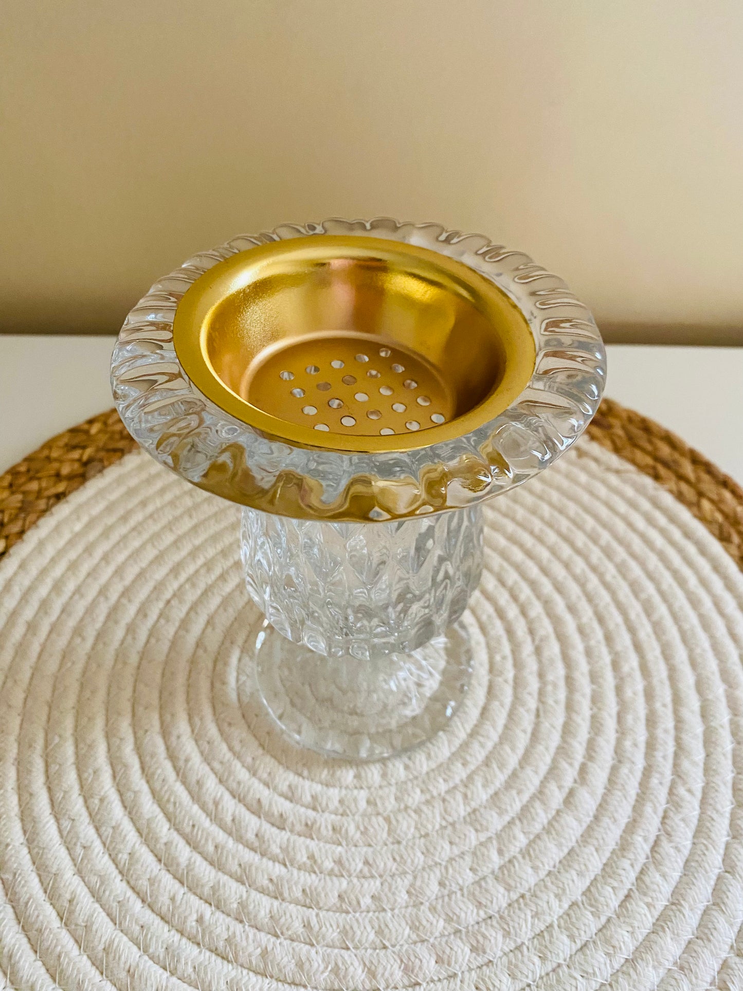 Round crystal censer.