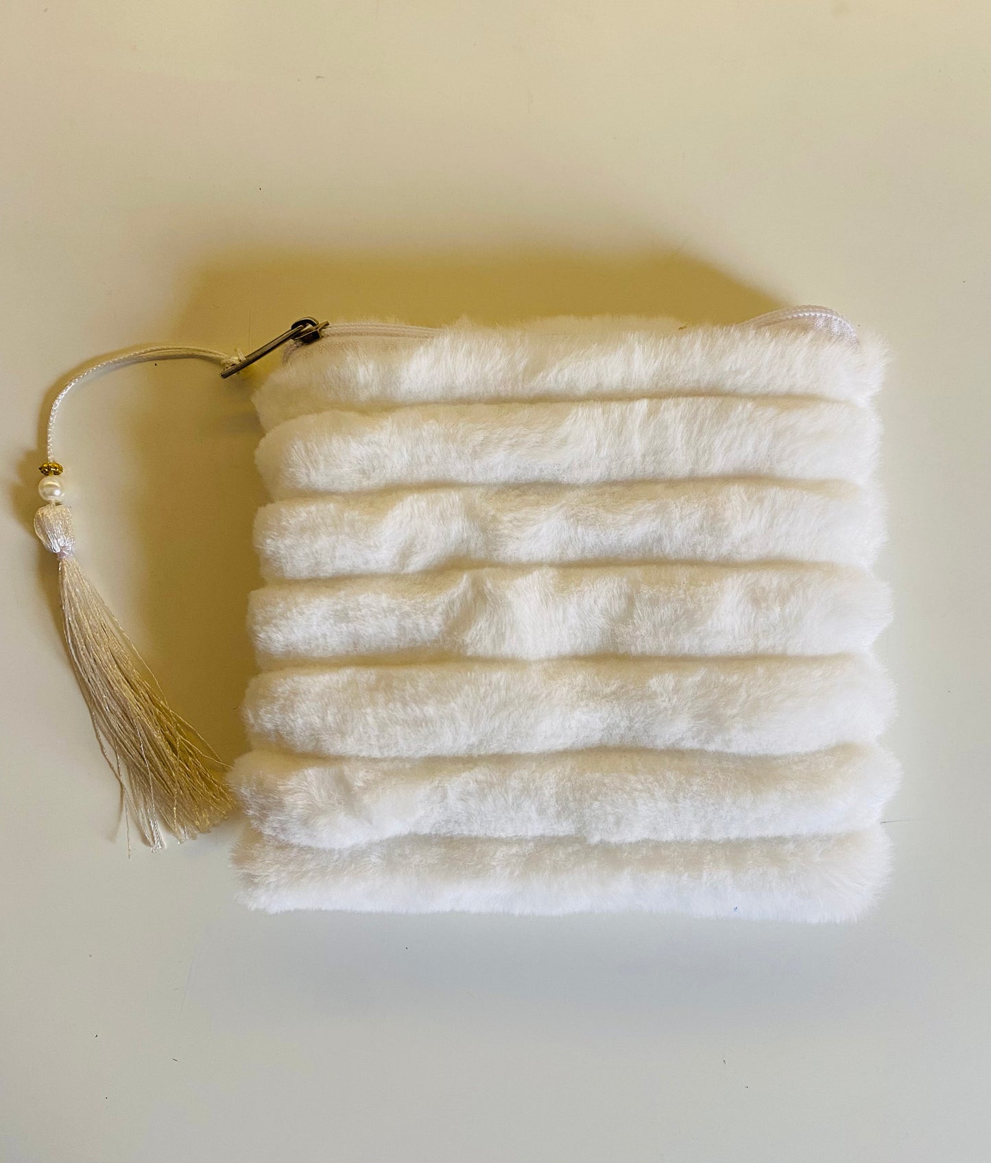 Fur make-up bag
