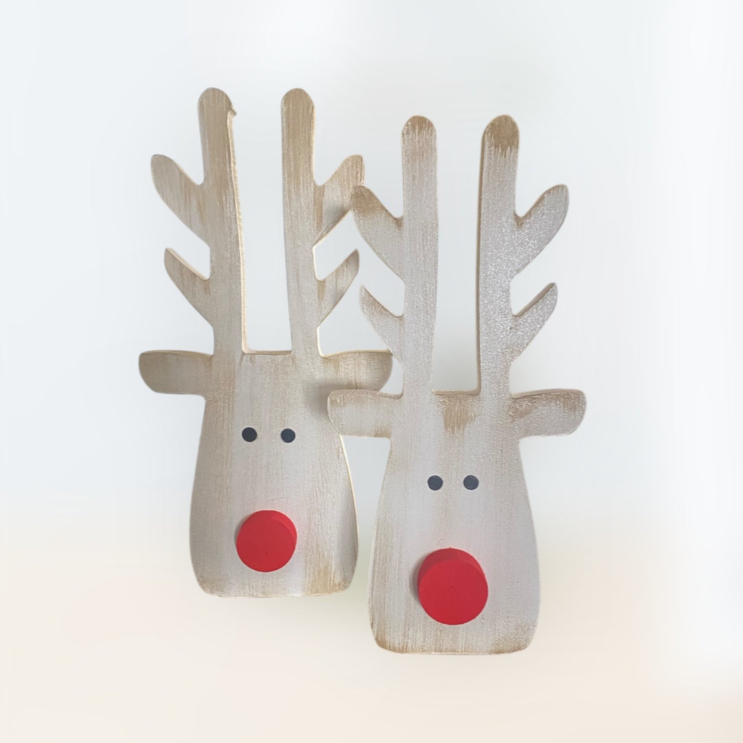 Wooden Reindeer Set
