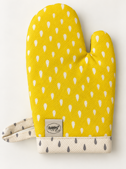 Yellow Drops Oven Mitt