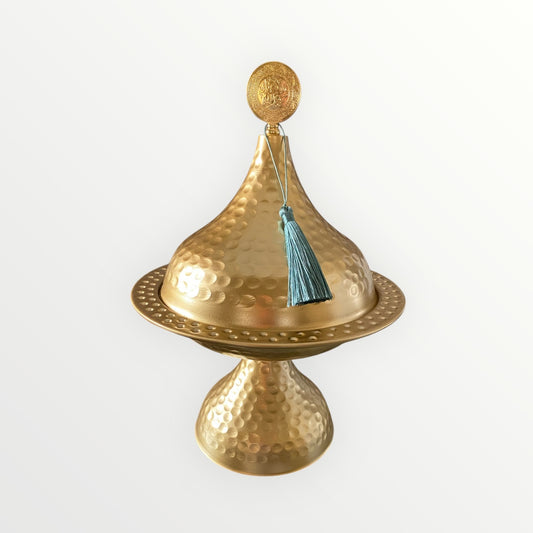 Gold Serving bowl with lid