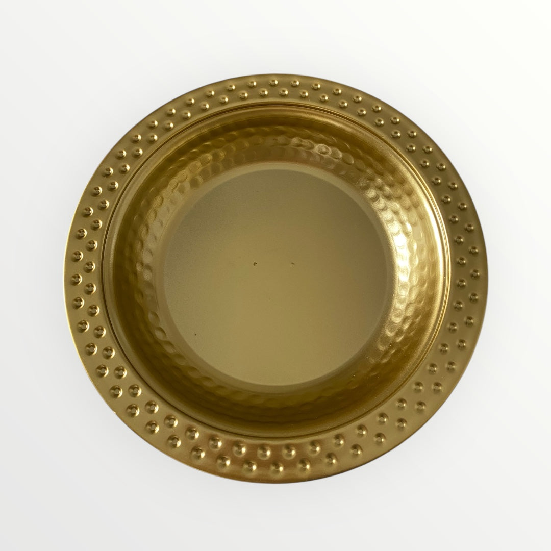 Gold Serving bowl with lid