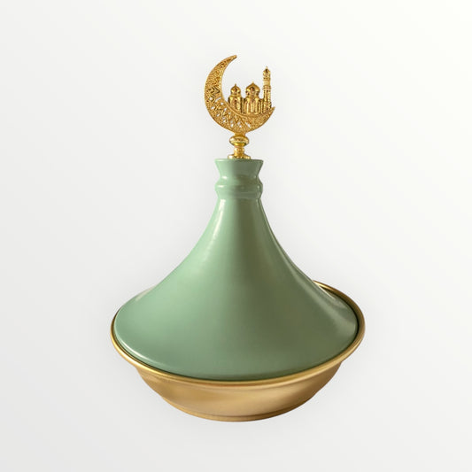 Gold Serving plate with lid