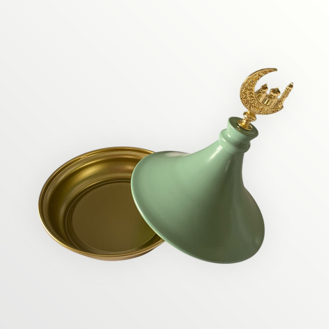Gold Serving plate with lid