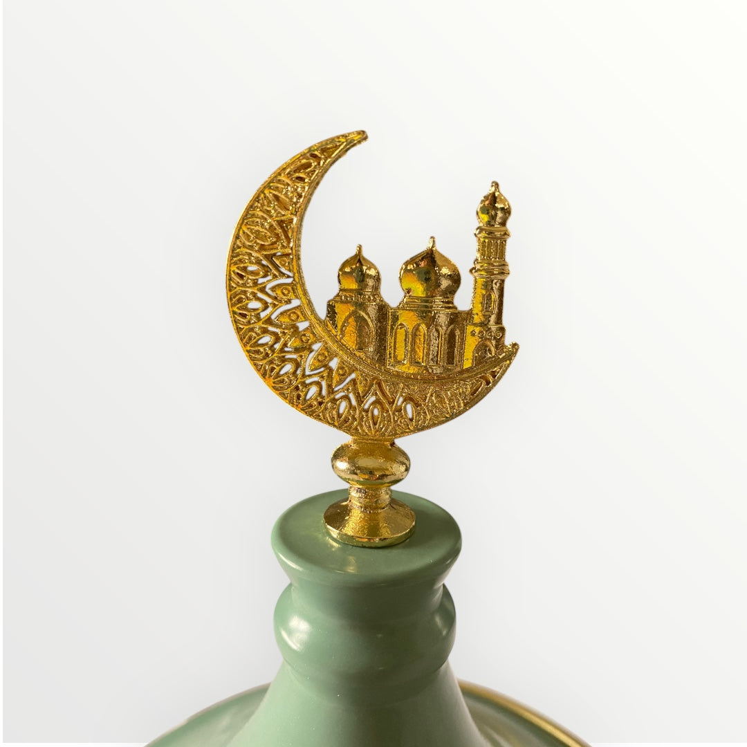 Gold Serving plate with lid