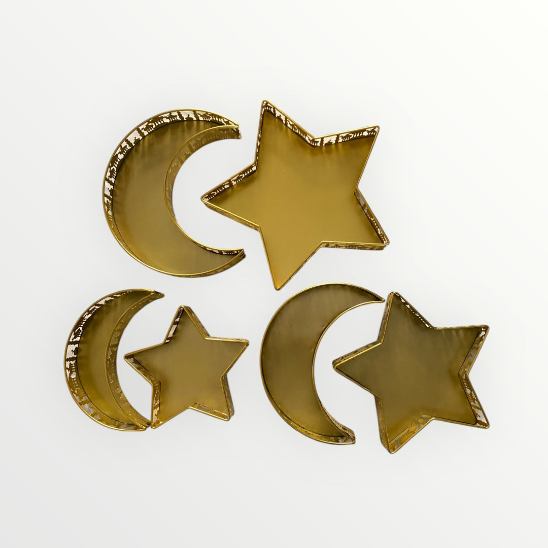 Crescent and star serving set.