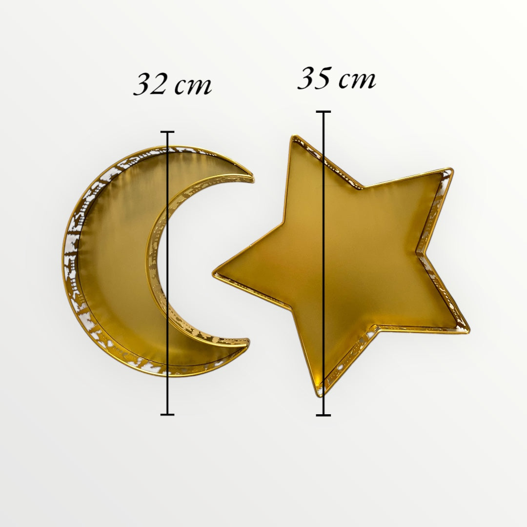 Crescent and star serving set.
