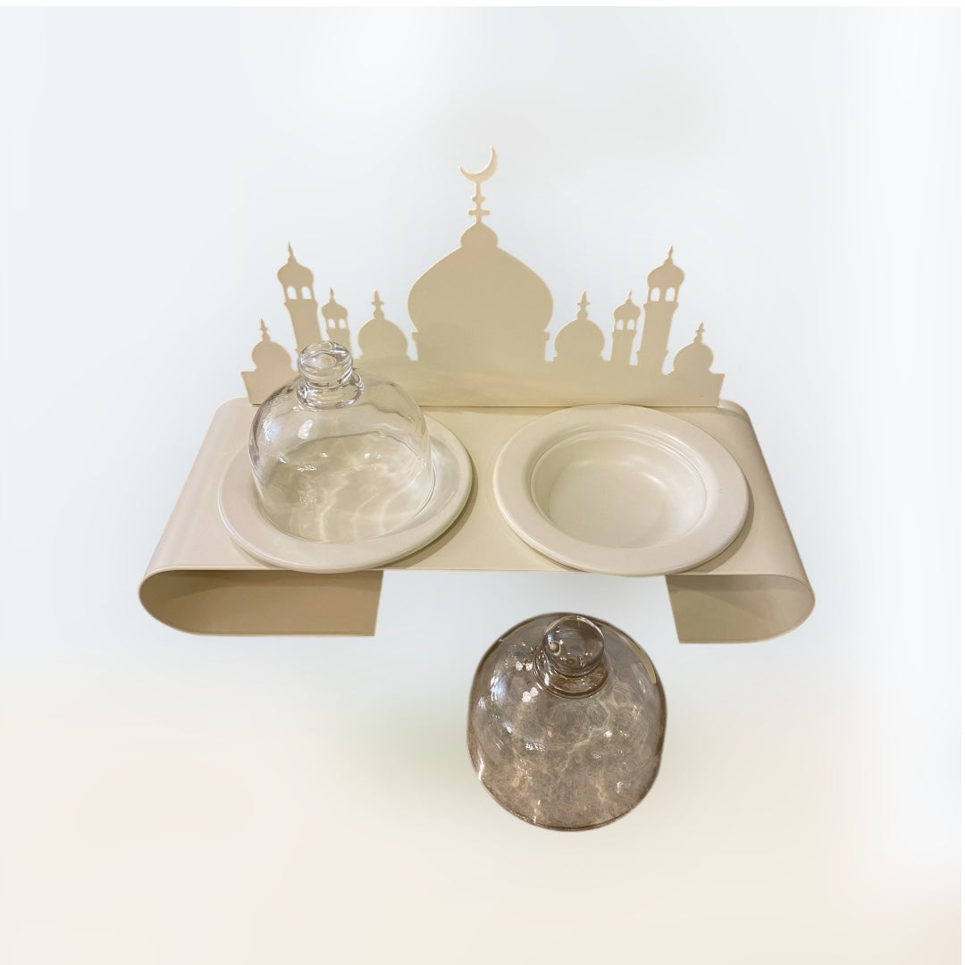 Double Server With Glass Covers