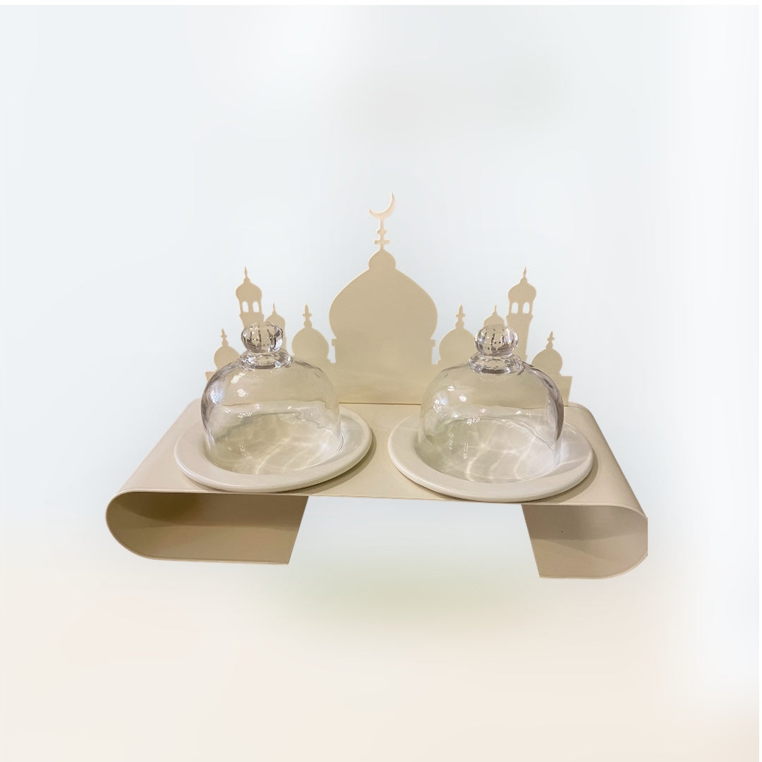 Double Server With Glass Covers