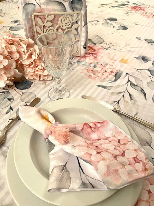 Napkins; Floral Pattern