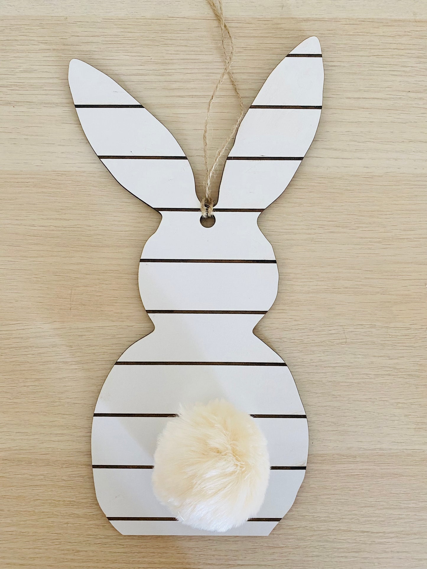 Hanged wooden bunny
