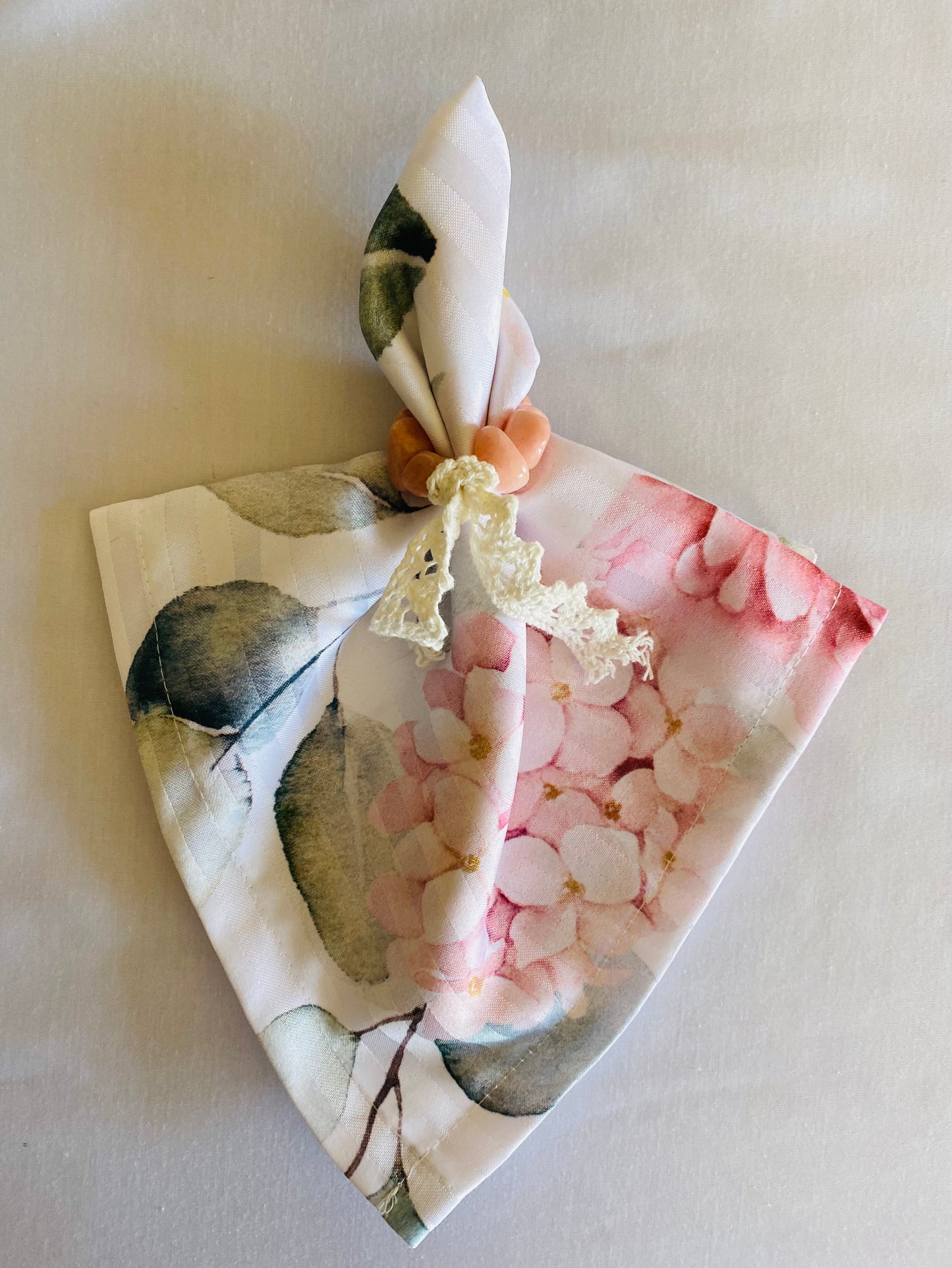 Napkins; Floral Pattern