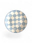 Blue Check Dinner Plate