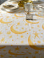 Yellow crescent tablecloth