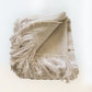 Cotton coverlet-beige&white