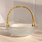 Fruit bowl with bamboo handles