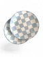 Blue Check Dinner Plate