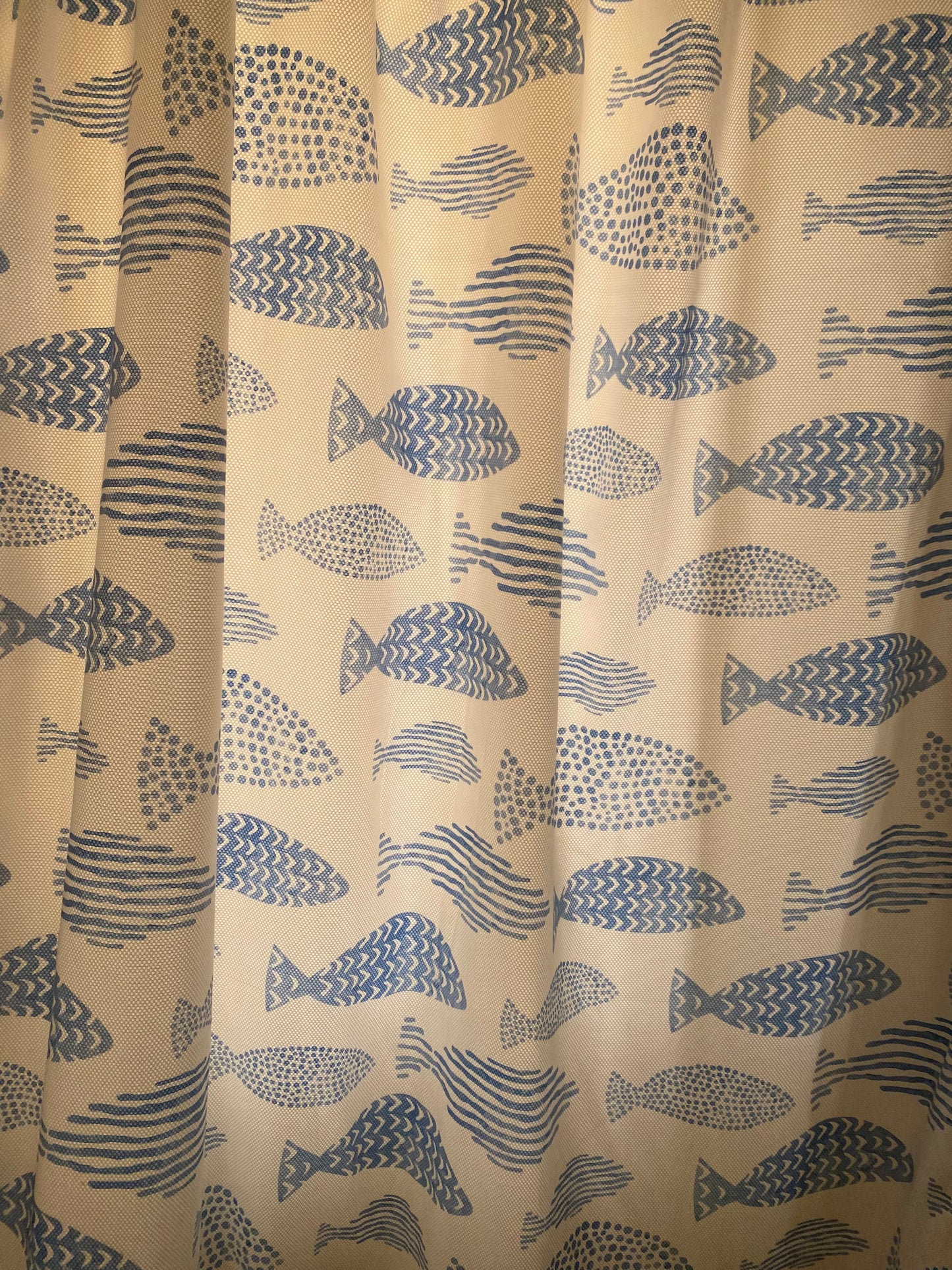 Blue Fish Curtain.