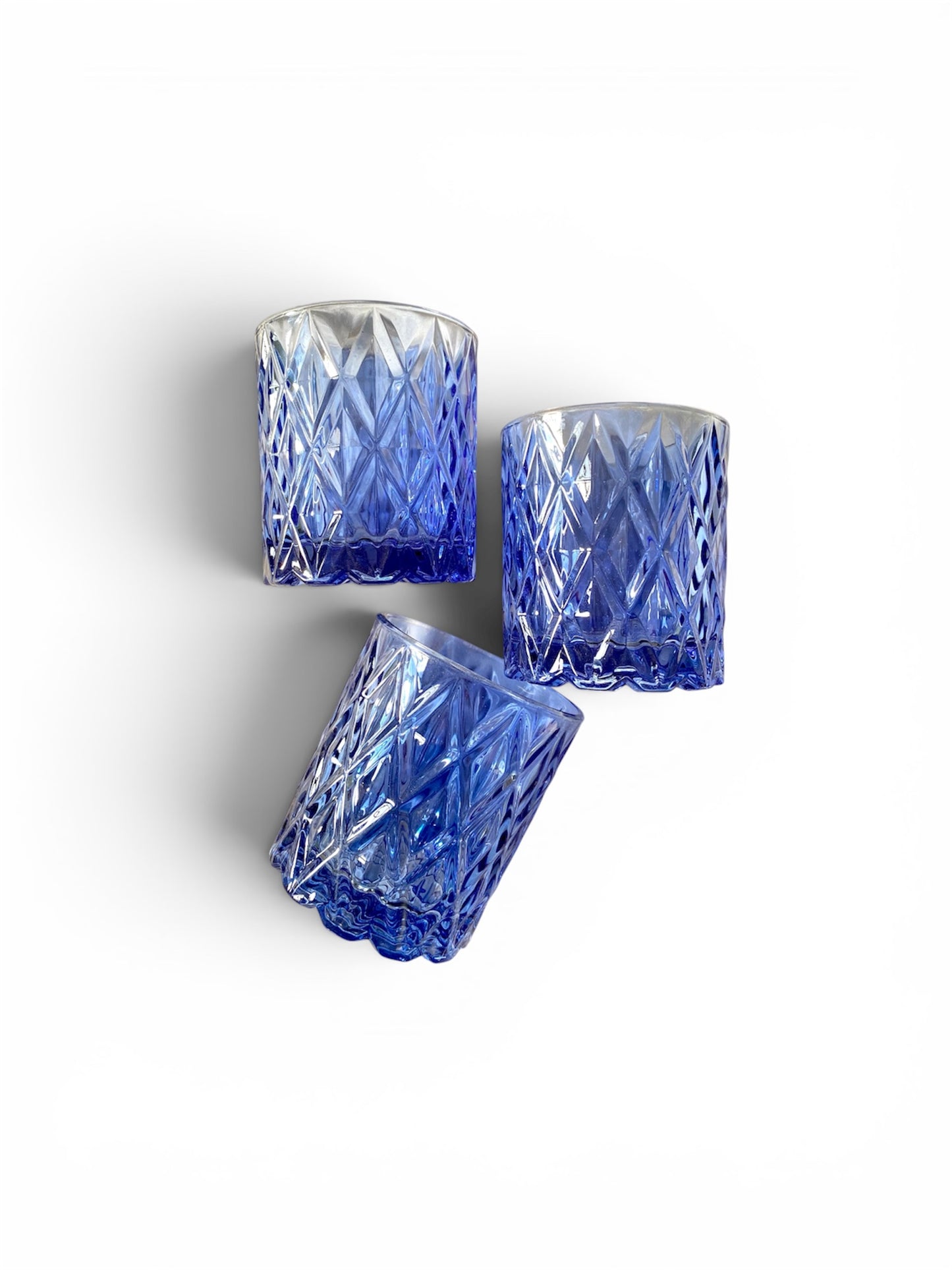 Cobalt Cut Glass Tumbler