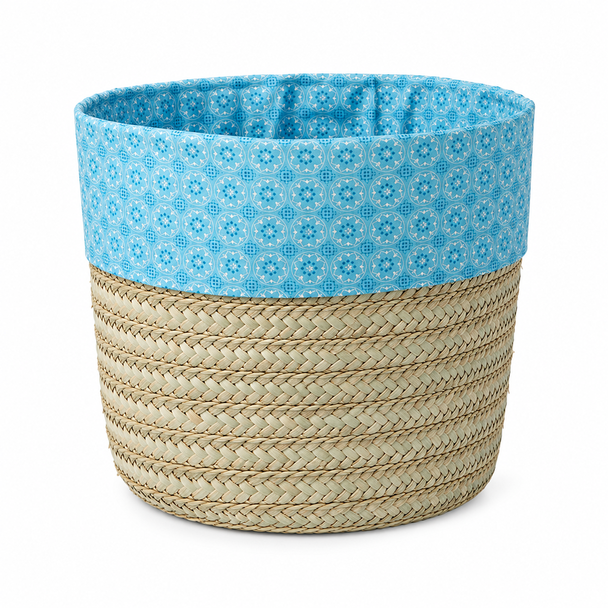 Azure Palm Leaves Basket